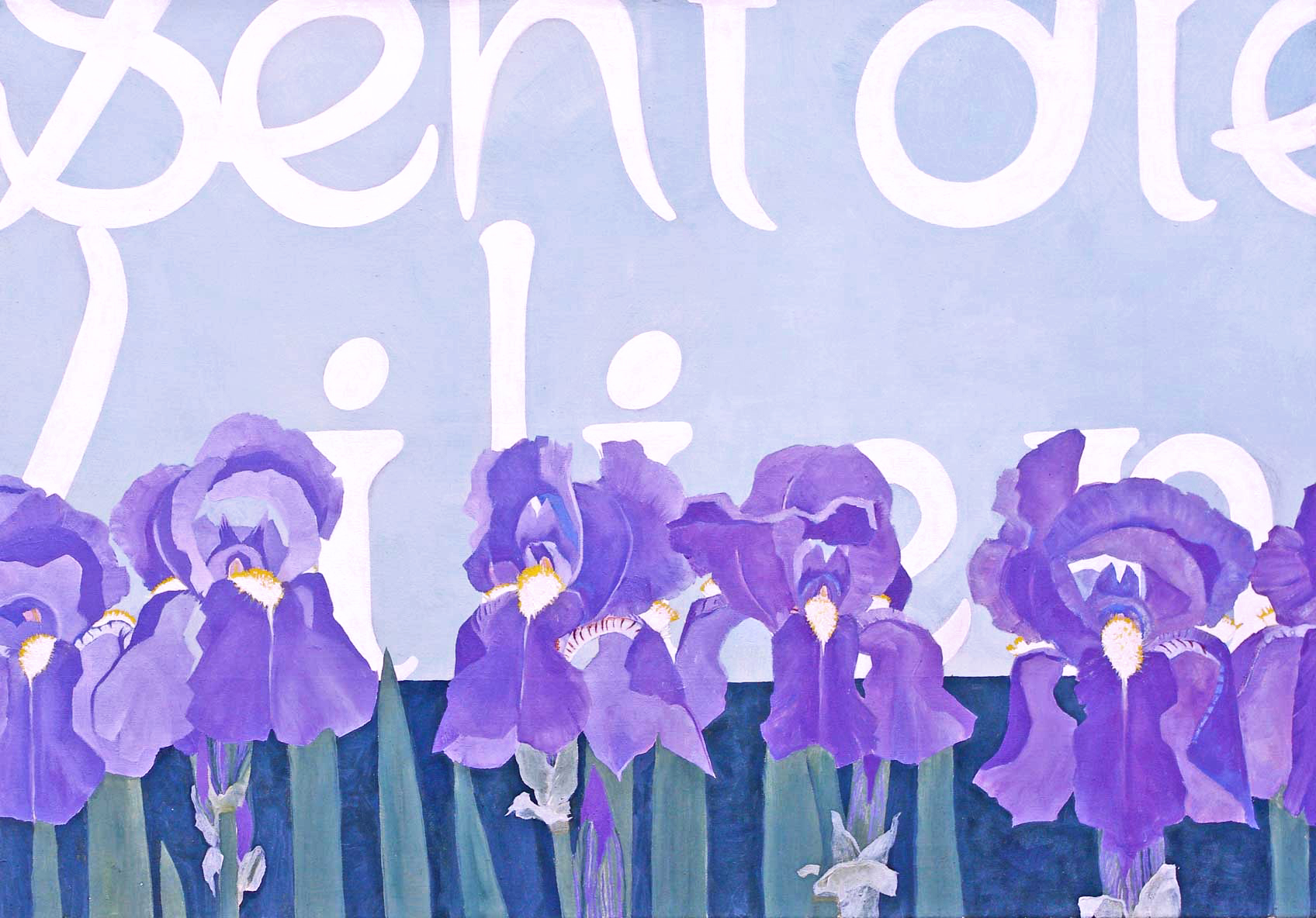 ´Seht die Lilien!´ Öl auf Baumwolle 70 x 100 cm Seht die Lilien Ölbild